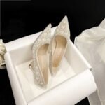 New Style Rhinestone Pearl Xiuhe High-Heeled Wedding Shoes - Image 3