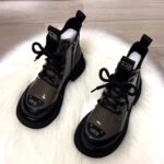 New Style Fleece-Lined Martin Boots, Versatile Round Toe, Cotton-Lined, Warm, Soft Sole, Non-Slip, Street Style Non-Slip Boots for Women