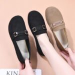 Bean-shaped women's slip-on flat shoes