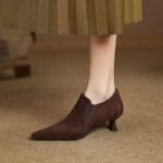 Women's black bow high heels