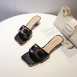 Women's export-grade metal buckle high-heeled sandals. - Image 2