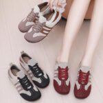 Bean-shaped women's slip-on flat shoes