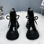 New Style Fleece-Lined Martin Boots, Versatile Round Toe, Cotton-Lined, Warm, Soft Sole, Non-Slip, Street Style Non-Slip Boots for Women - Image 2