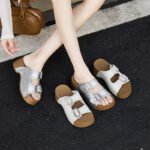 New Style, Perfect For Matching With Skirts, Beach Sandals, Thick-Soled Height-Increasing Sandals.