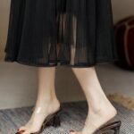 Stunningly beautiful and slimming transparent crystal strap high-heeled - Image 4