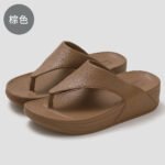 Women's wedge flip-flops, summer style, suitable for outdoor use, - Image 3