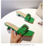 Women's export-grade metal buckle high-heeled sandals. - Image 6